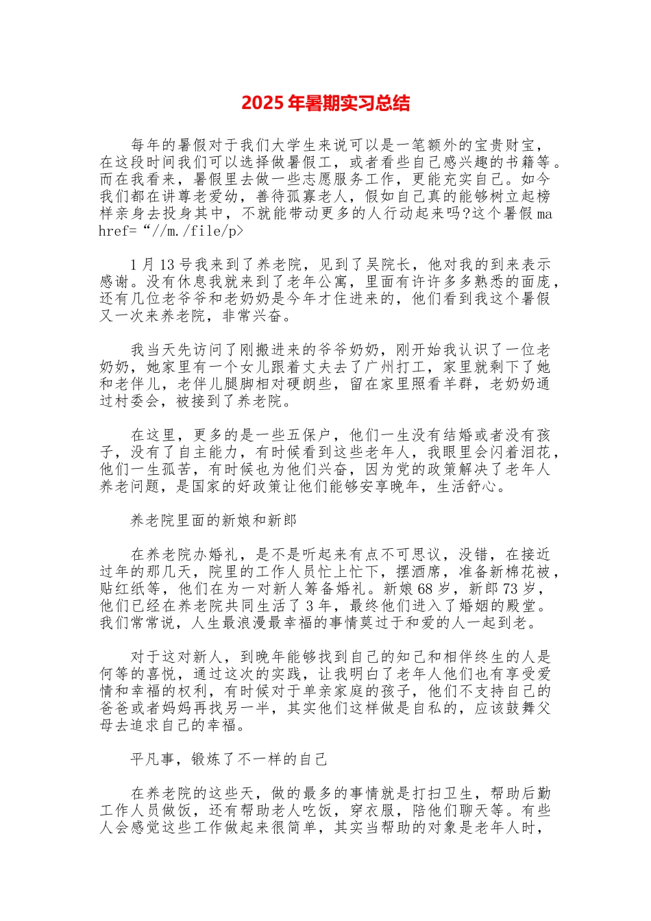 2025年暑期实习总结_第1页