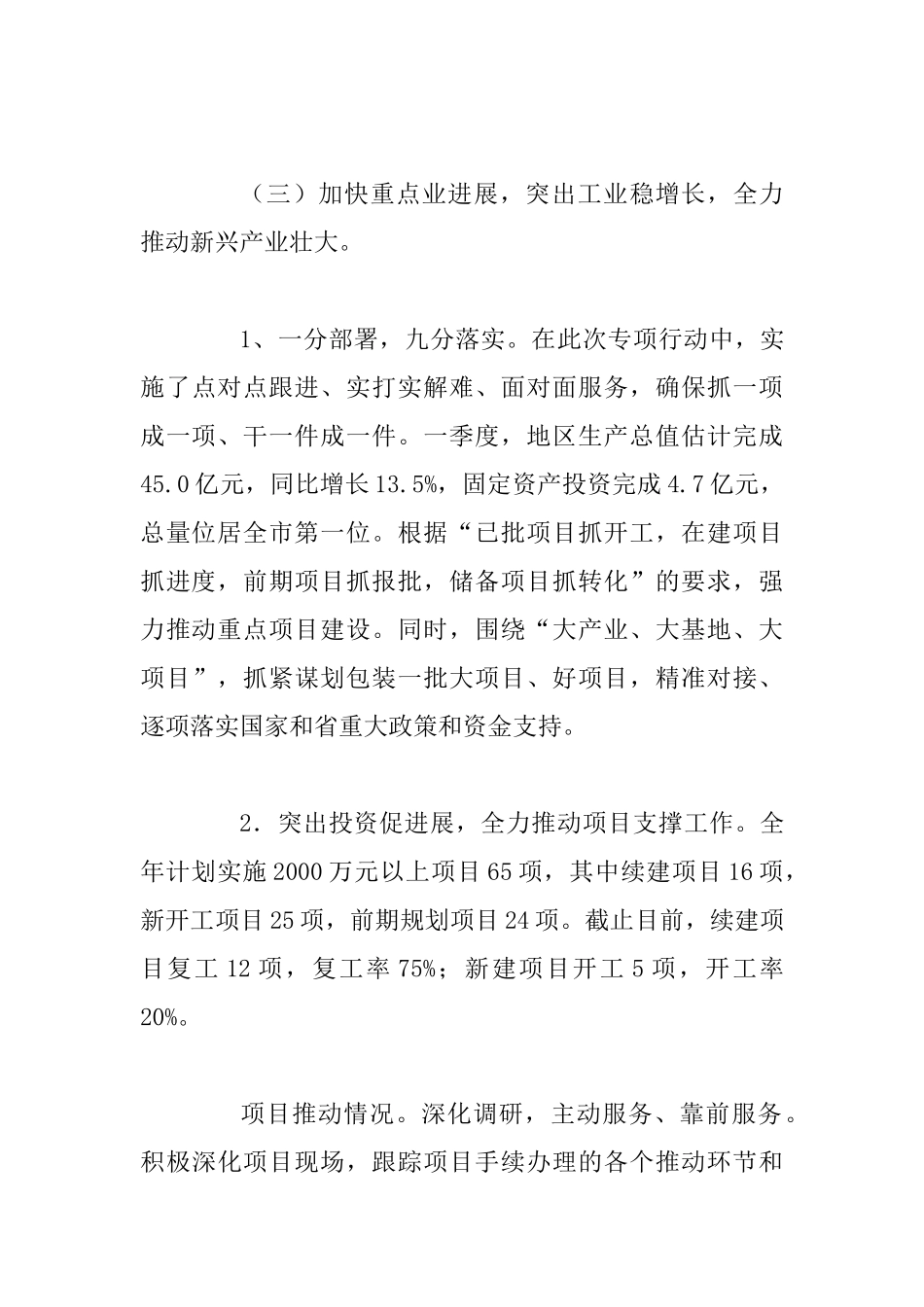 2025年某发改局“重实干、强执行、抓落实”专项行动情况汇报_第3页