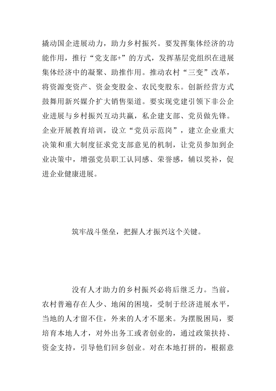 2025年筑牢基层战斗堡垒助推乡村“五大振兴”范文_第2页
