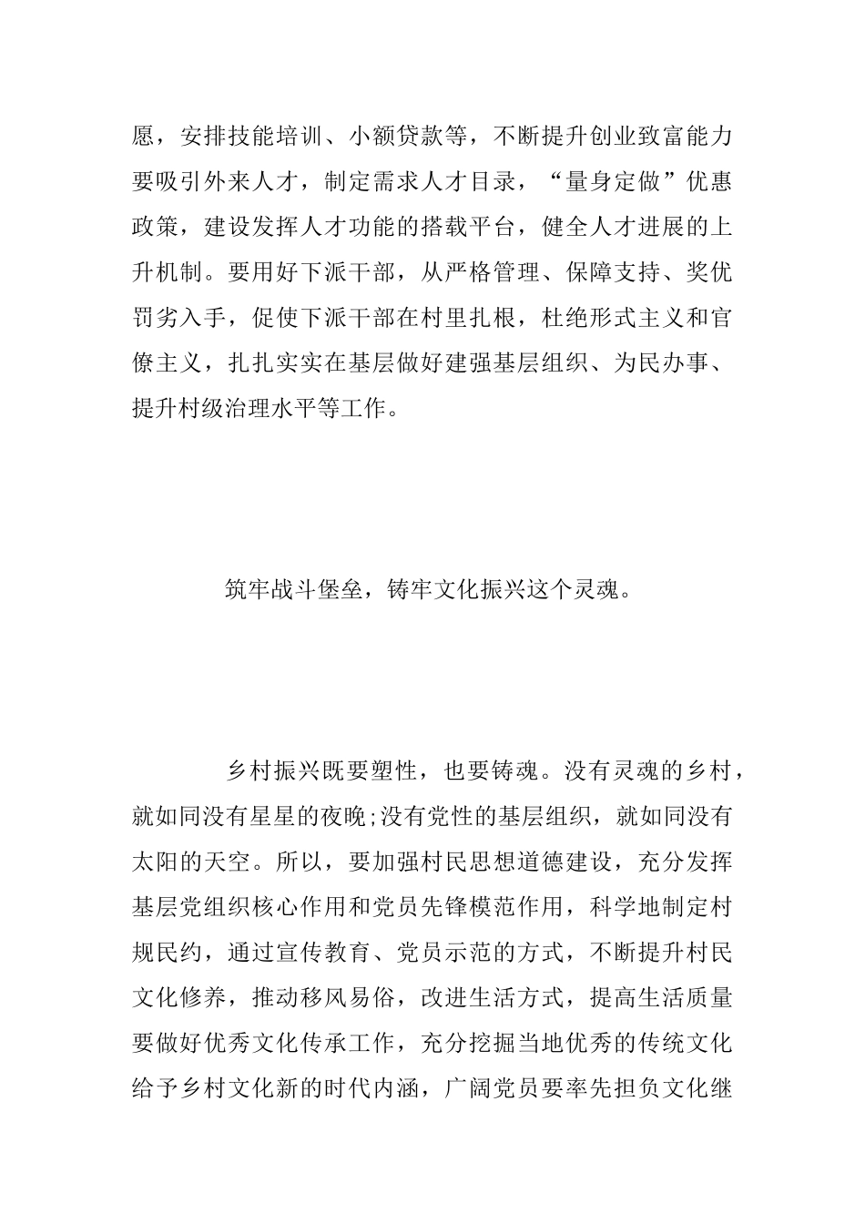 2025年筑牢基层战斗堡垒助推乡村“五大振兴”范文_第3页