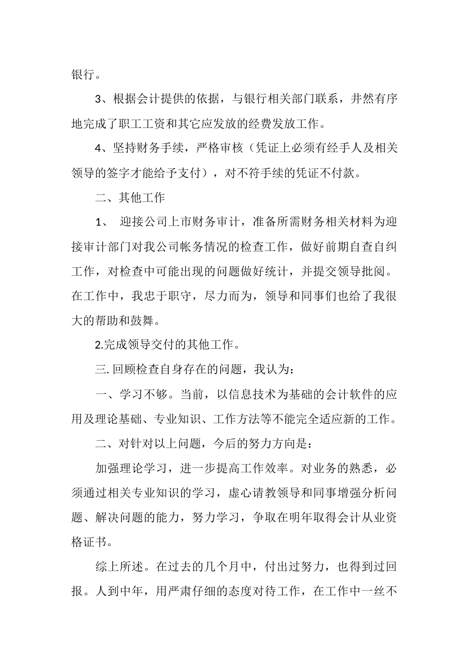 2025年财务出纳工作总结_第2页