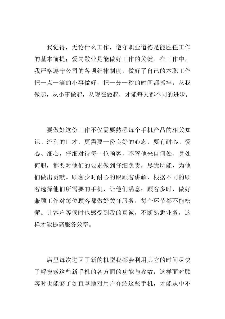 2025手机销售个人工作总结_第2页