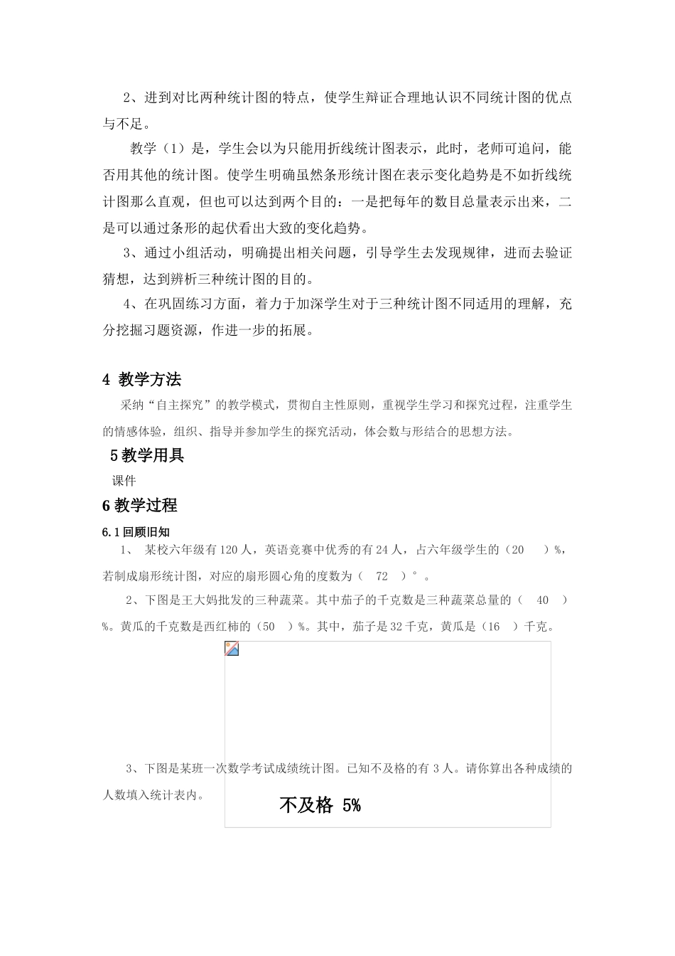 2025秋人教版小学数学六年级上册7.2《选择合适的统计图》word教案_第2页