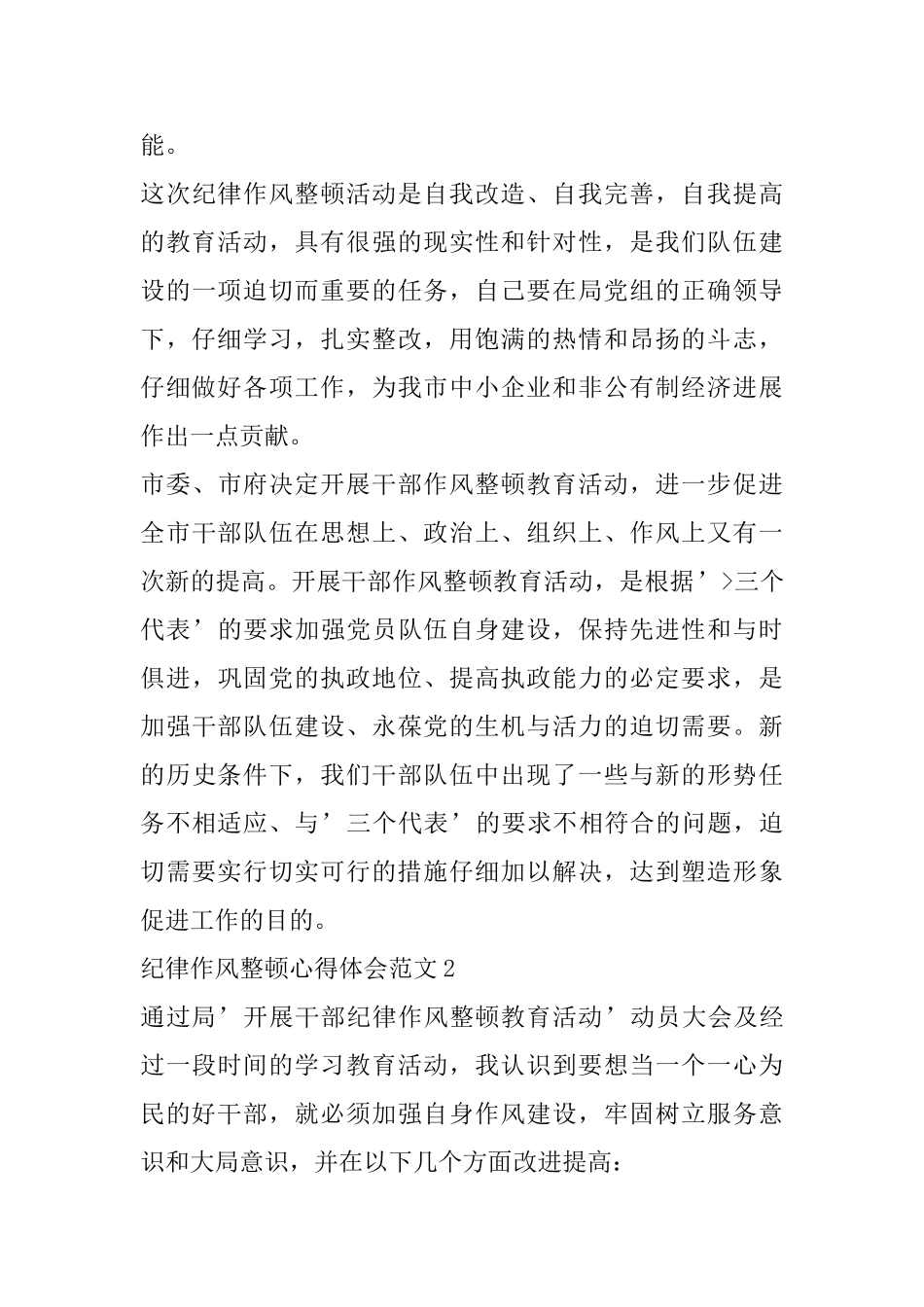 2025纪律作风整顿心得体会范文五篇_第3页