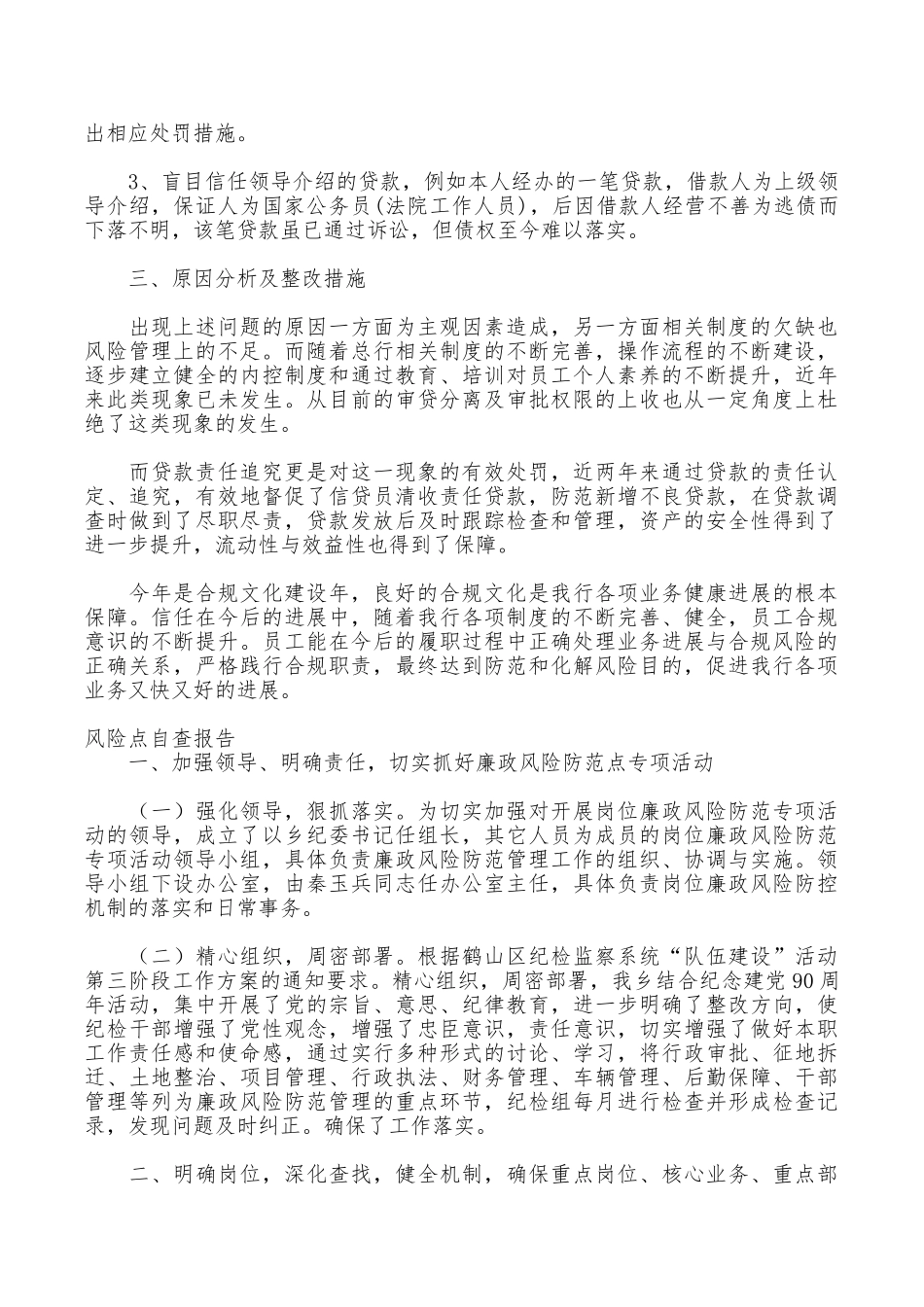 2025风险自查报告4篇_第2页