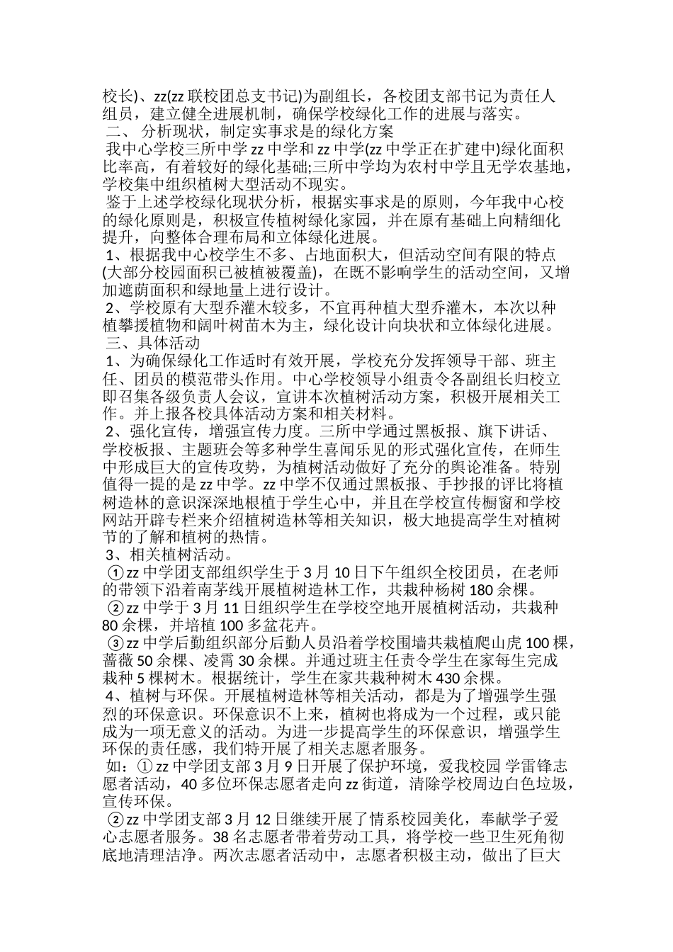 20xx校园植树节活动总结范文大全4篇_第2页