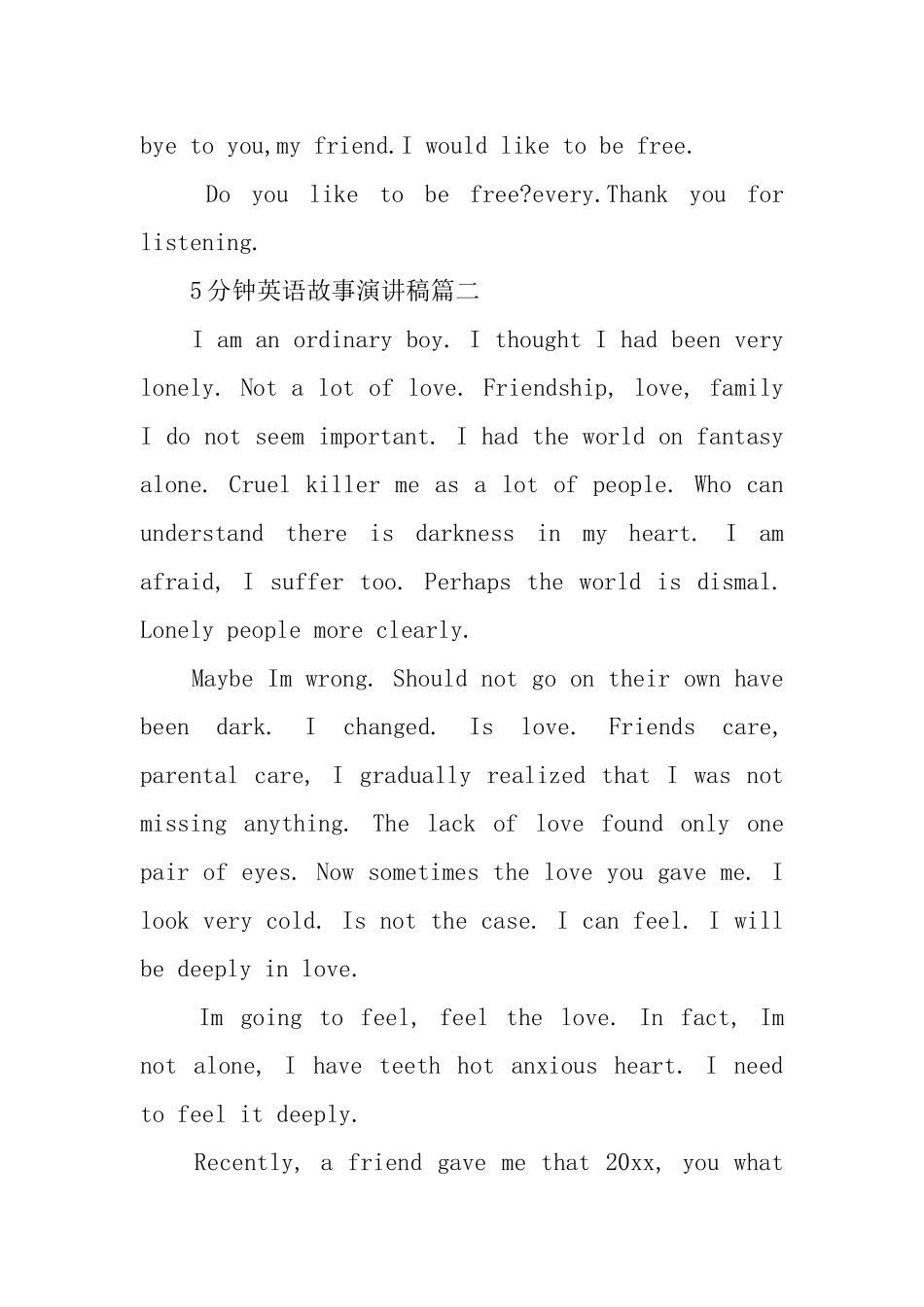 5分钟英语故事演讲稿_第2页