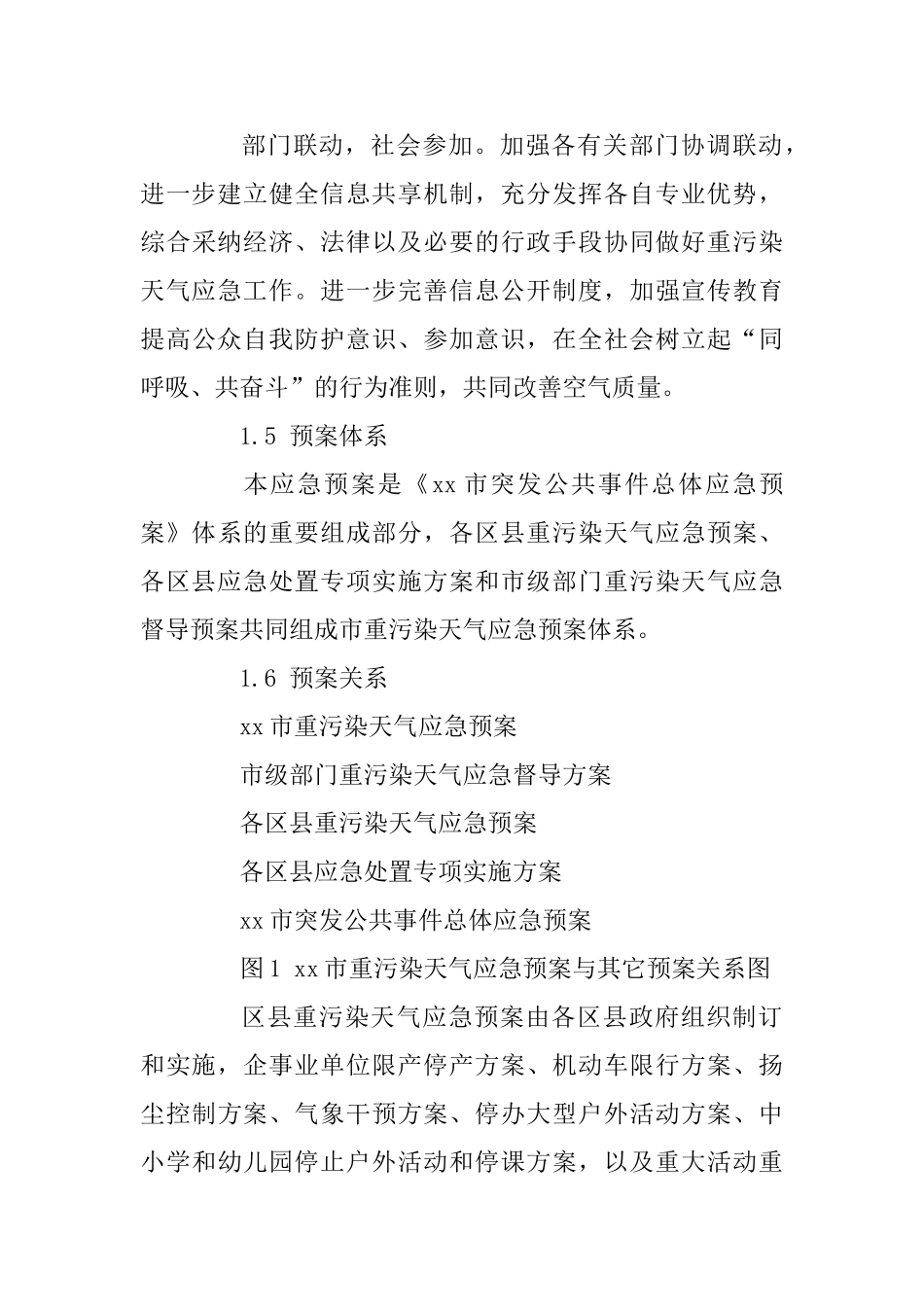 XX市重污染天气应急预案模板_第3页