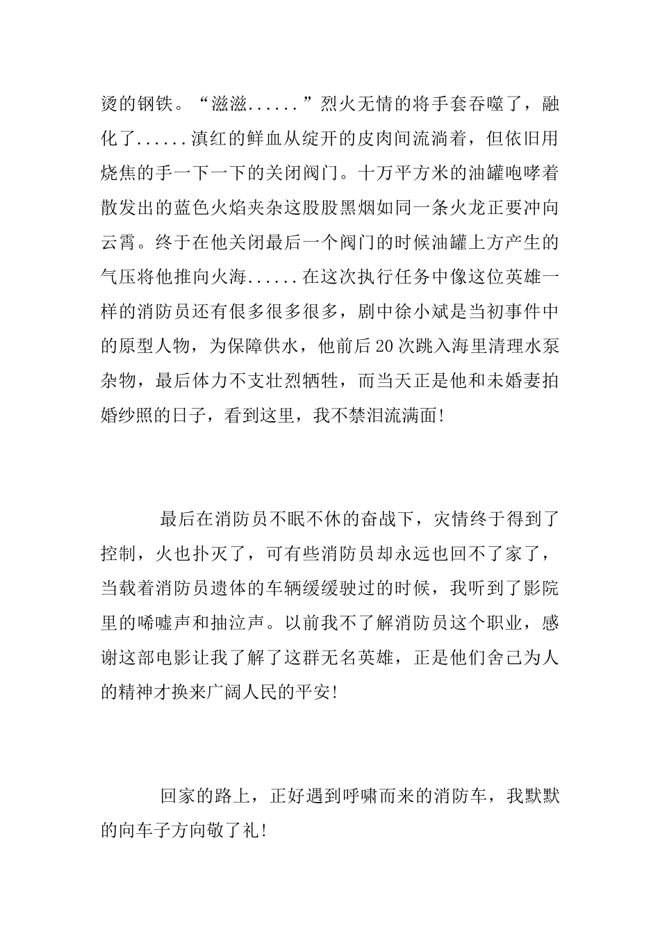 《烈火英雄》观后感征文_第2页