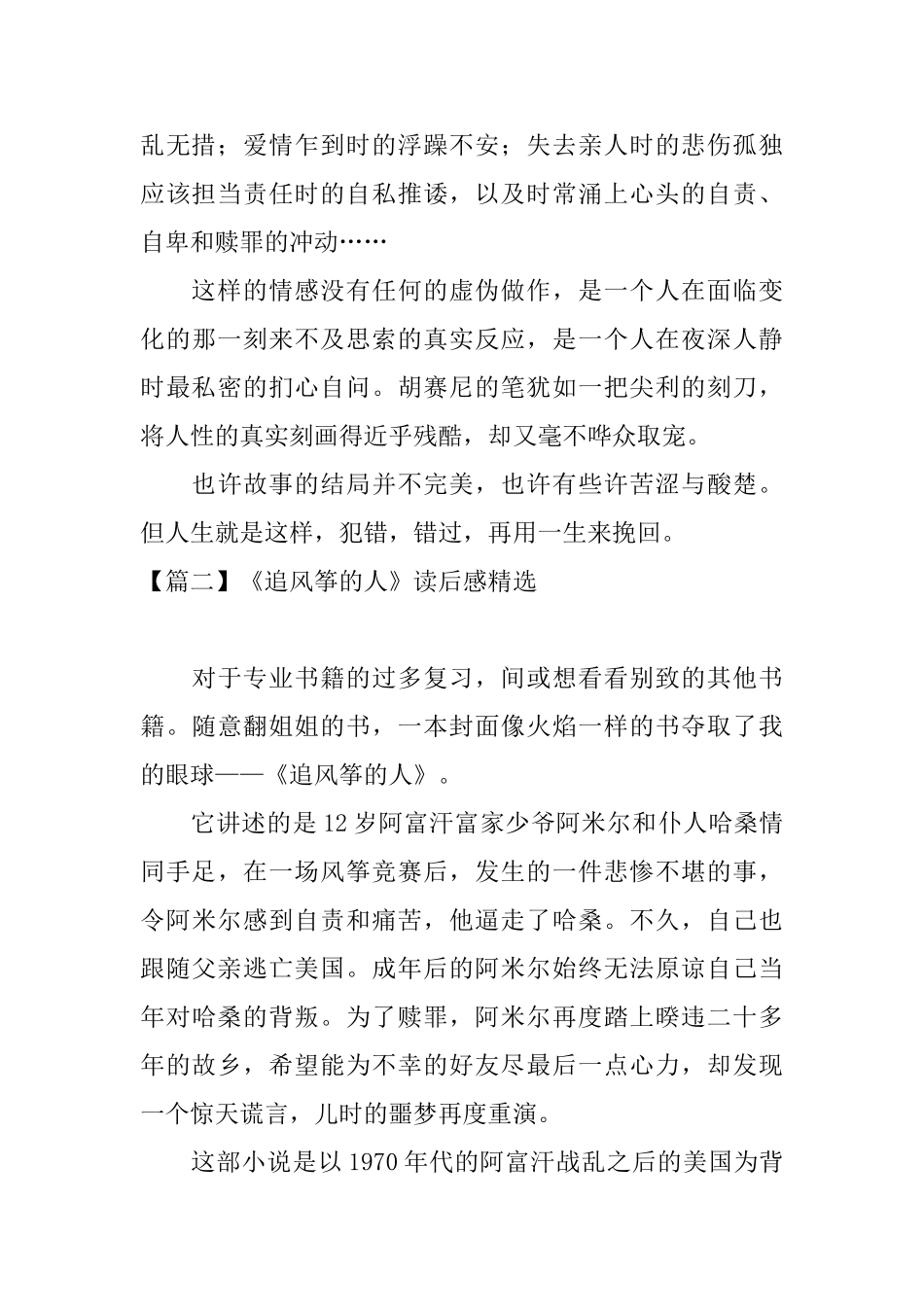 《追风筝的人》读后感精选_第2页