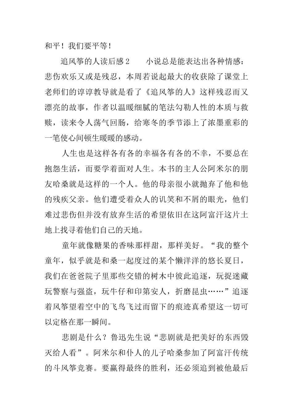 《追风筝的人》读后感四篇_第3页