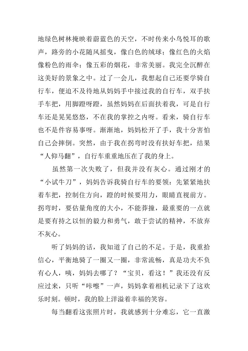 一张难忘的照片初中记叙文500字_第3页