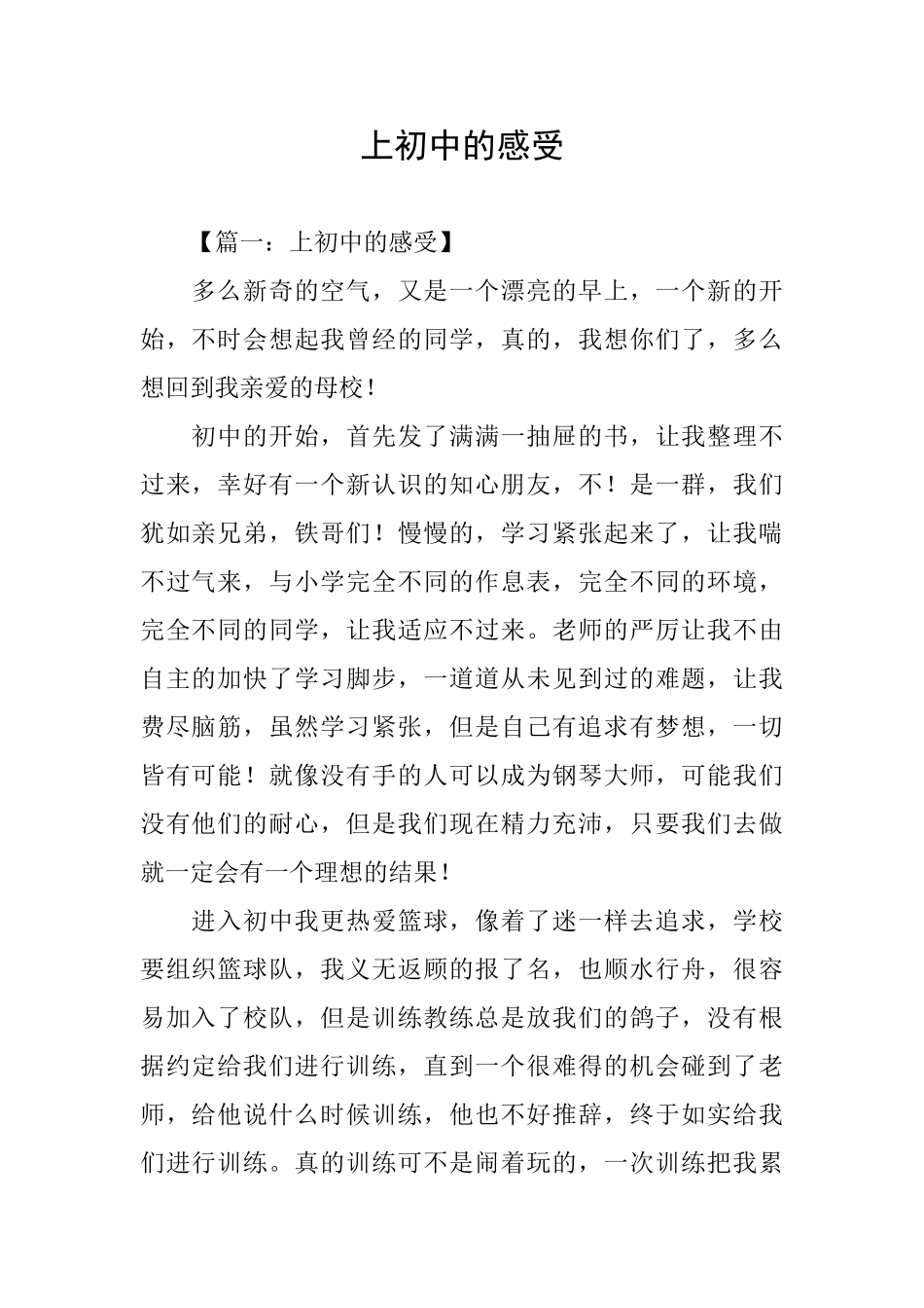 上初中的感受_第1页