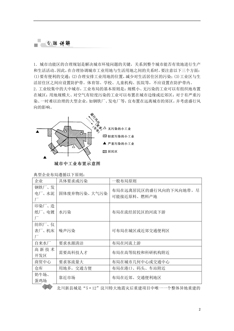 【金版学案】2014-2015学年高中地理 第二章 城市与城市化章末知识整合 新人教版必修2_第2页