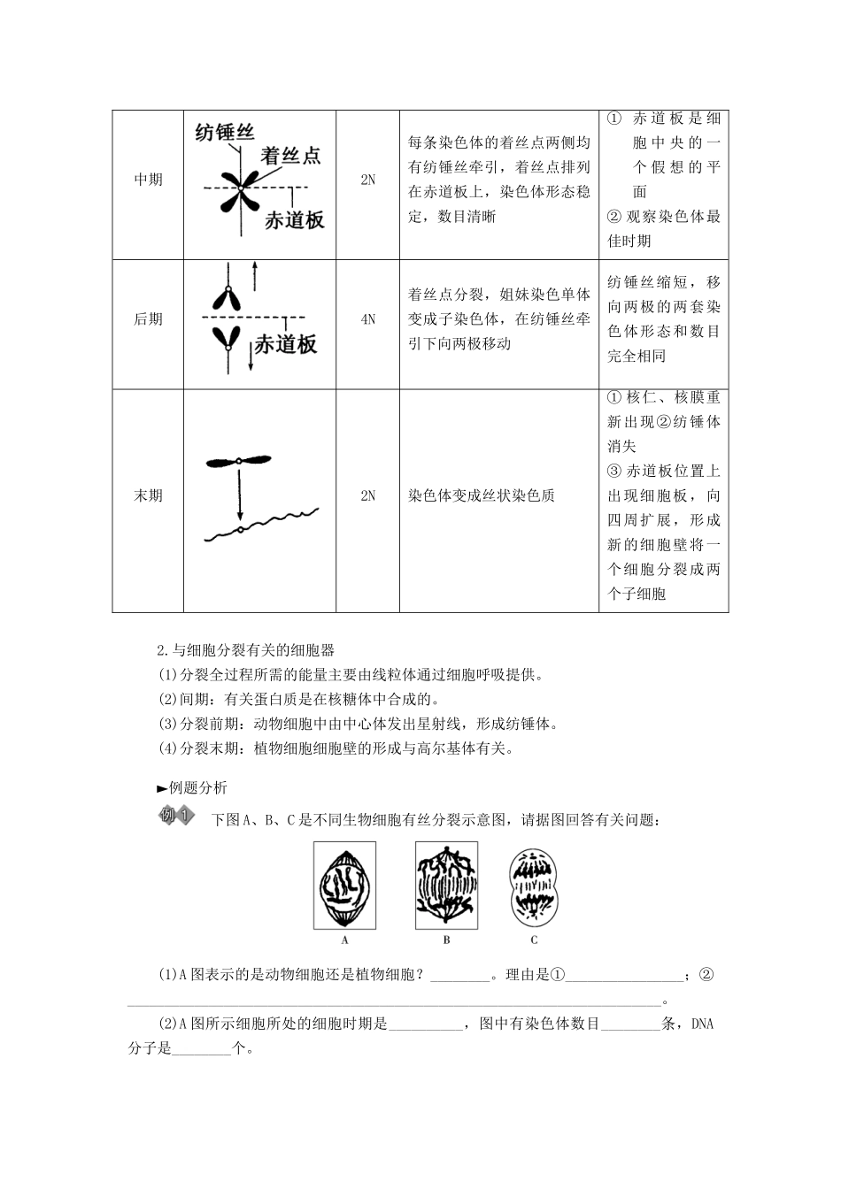 【金版学案】2014-2015学年高中生物 第6章 章末知识整合 新人教版必修1_第2页