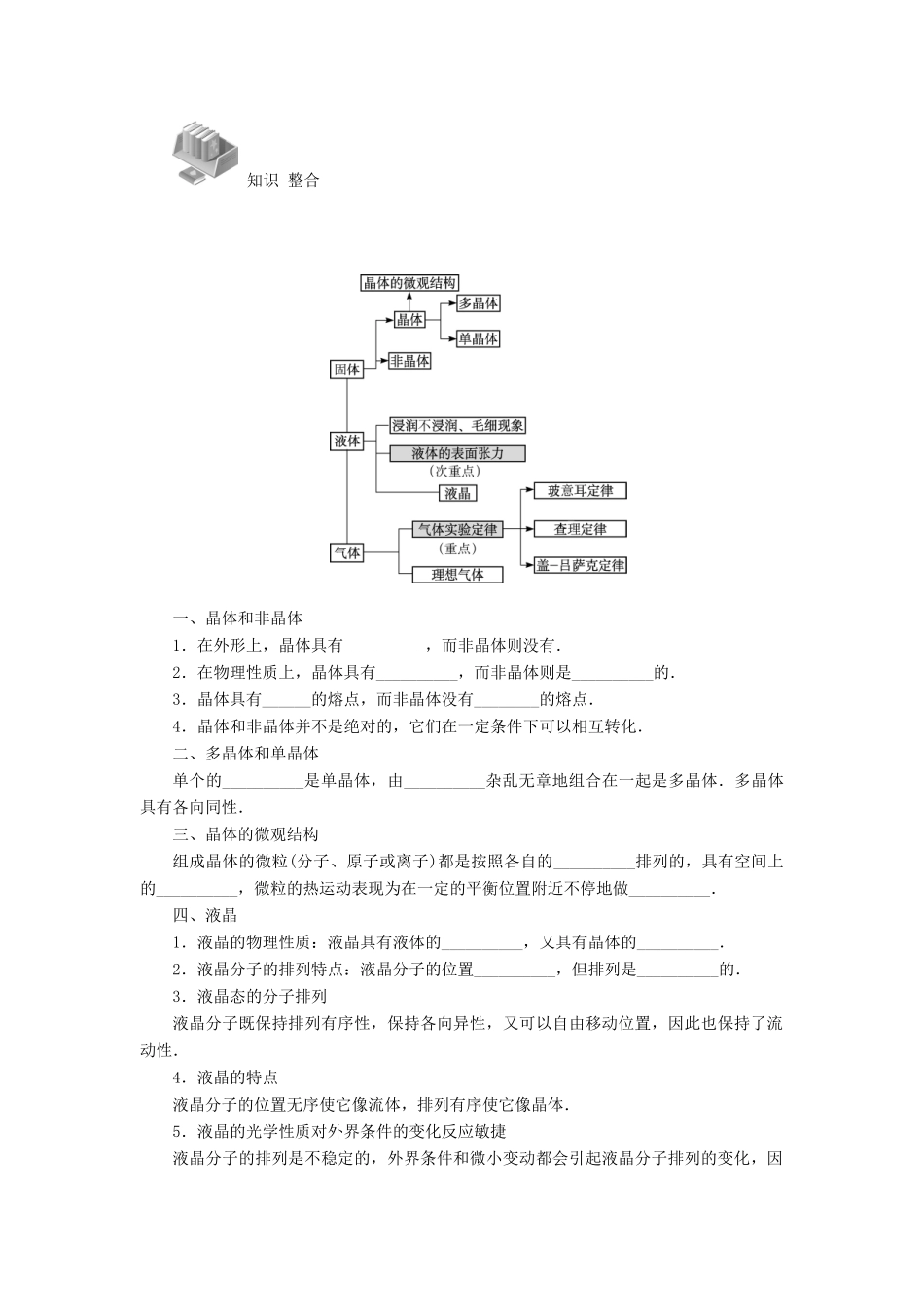 【高考零距离】（江苏专用）2014高考物理一轮总复习 第八、九章 第46讲 固体、液体、气体教案 新人教版选修3-3_第3页