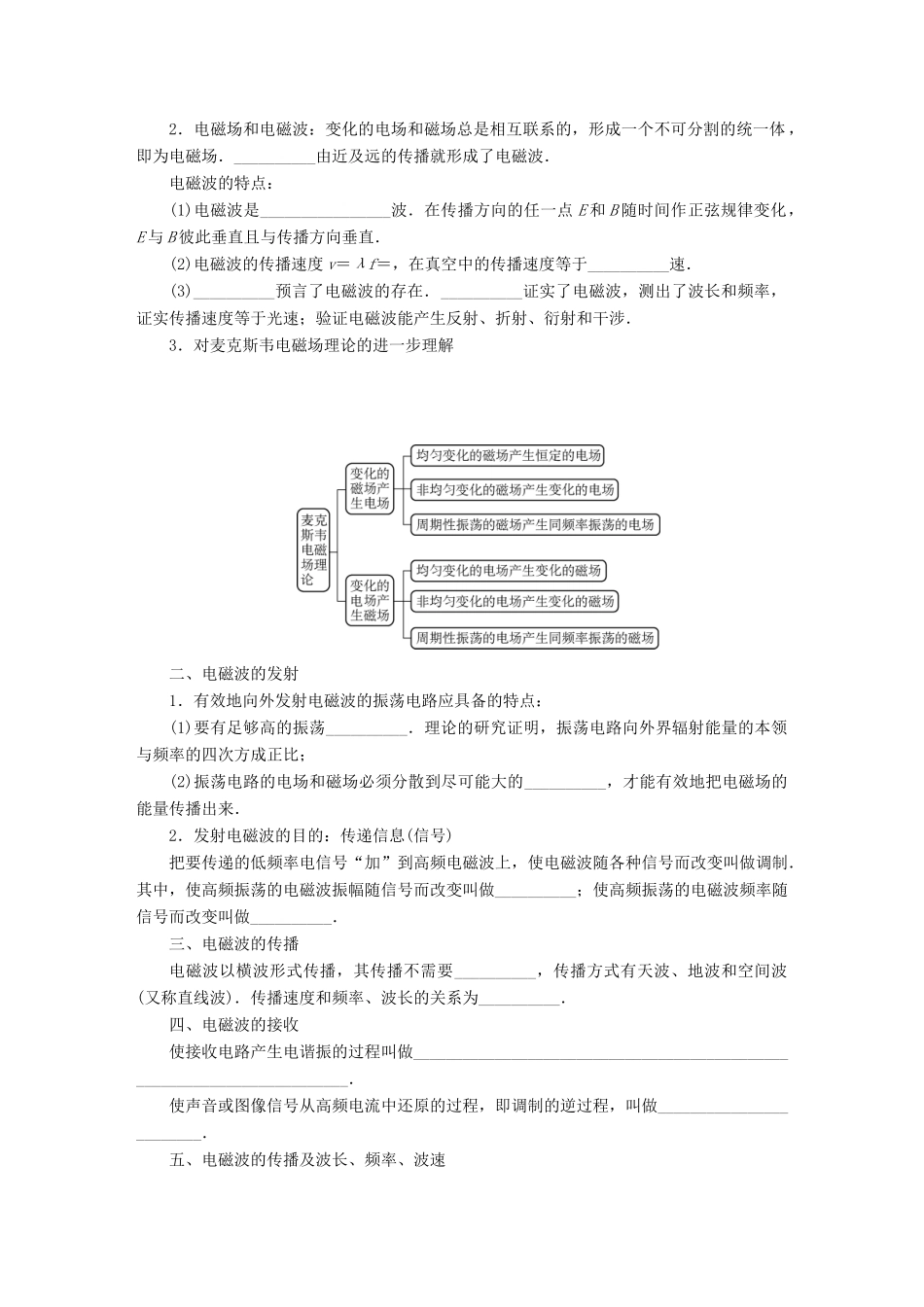 【高考零距离】（江苏专用）2014高考物理一轮总复习 第十四、十五章 第55讲 电磁波 相对论简介教案 新人教版选修3-4_第3页
