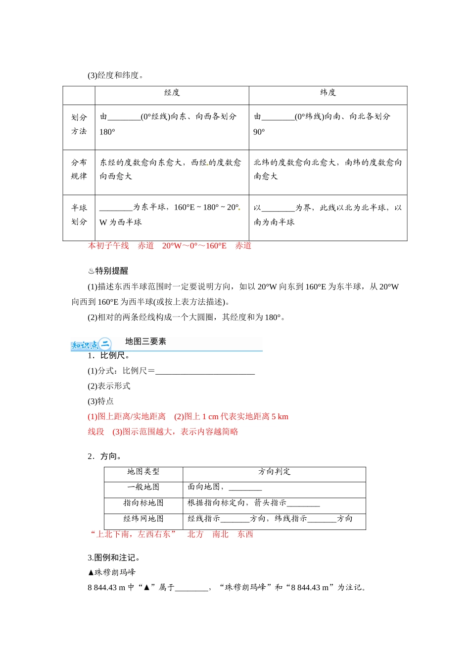 【金版学案】2015届高考地理总复习（基础自主梳理+随堂巩固落实）地球与地图学案（含解析）_第2页