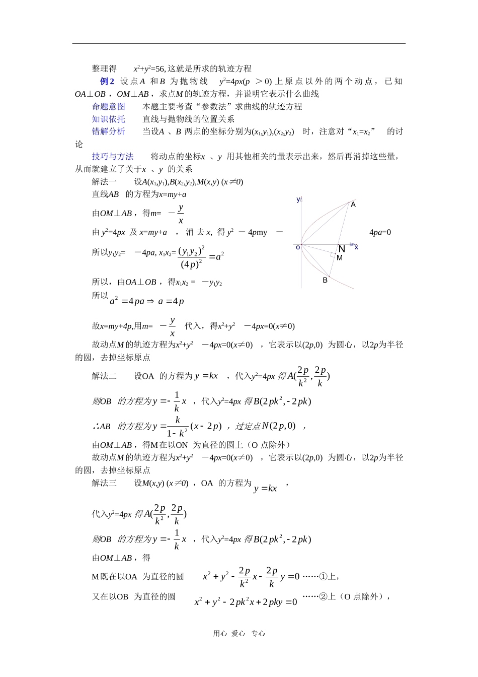 云南省2010届高三二轮复习数学专题教案（二十二）_第2页