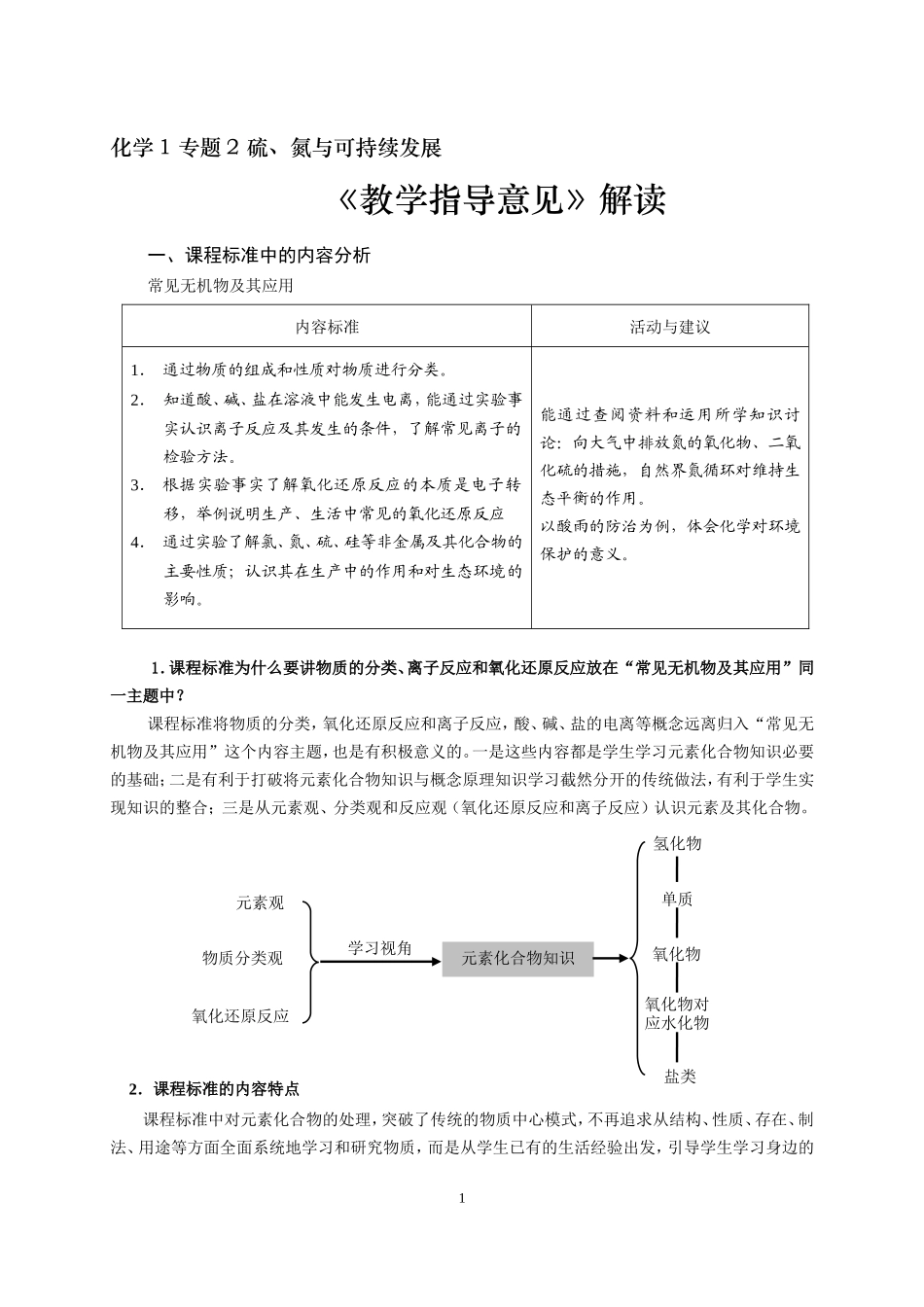 专题2硫氮和可持续发展（魏樟庆）_第1页