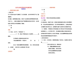 【高效课堂】2011年高考历史 各个击破针对性学案 近代以来世界的科学发展历程总复习 新人教版