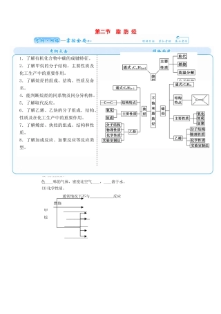 【金版学案】2015届高考化学总复习 第九章 第二节脂肪烃学案