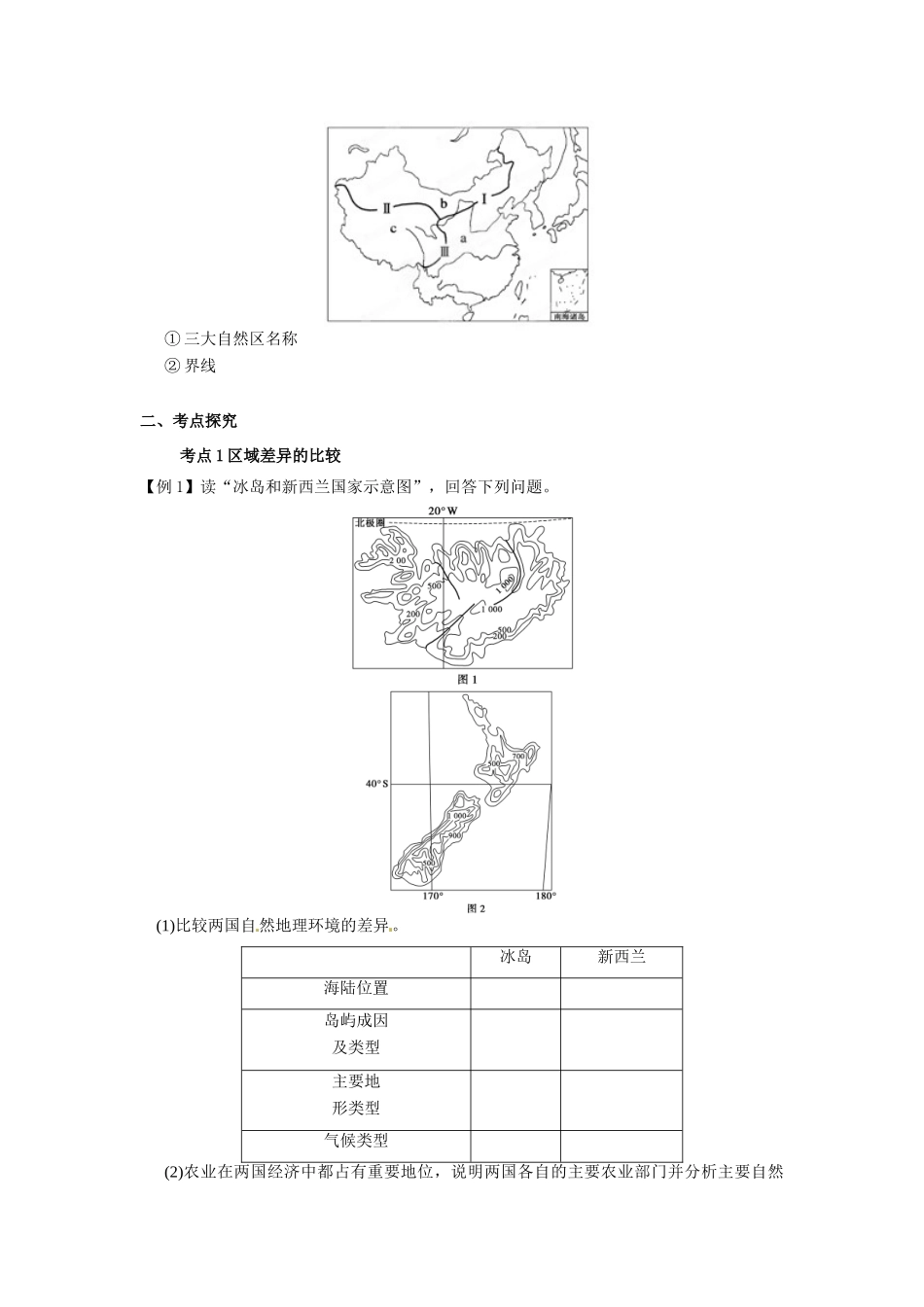 云南省德宏州梁河县一中2014届高考地理第一轮复习 区域和区域差异学案_第3页