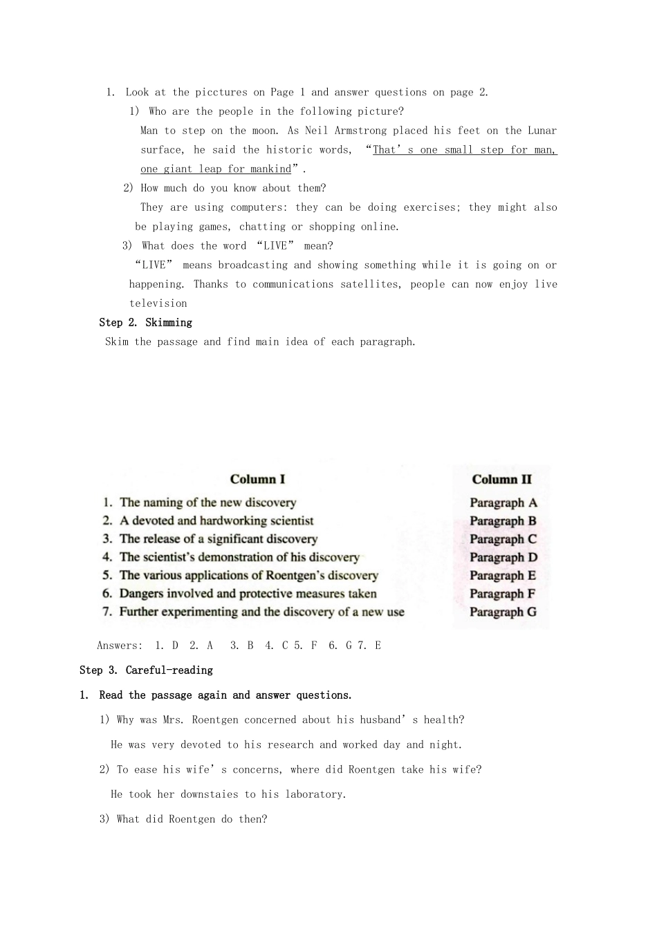 【金识源】2014高三英语上册 Module 1 Unit 2 Wonders in Science and Technology（第一课时）教学设计 上海新世纪版_第2页