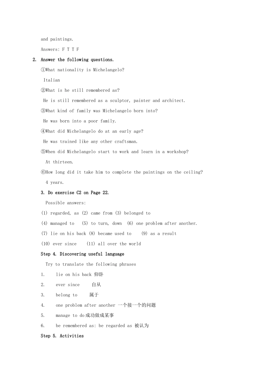 【金识源】2014高一英语上册 Module 1 Unit 2 Sccess stories( 第一课时 )教学设计 上海新世纪版_第3页