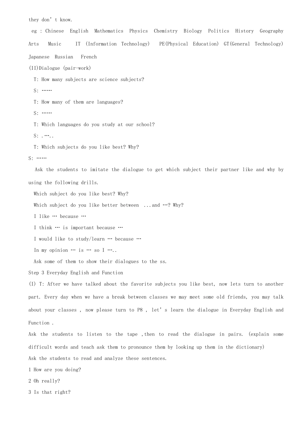 【金识源】2014年秋高中英语 Module 1 My first day at senior high（第一课时）教案 外研版必修1_第3页