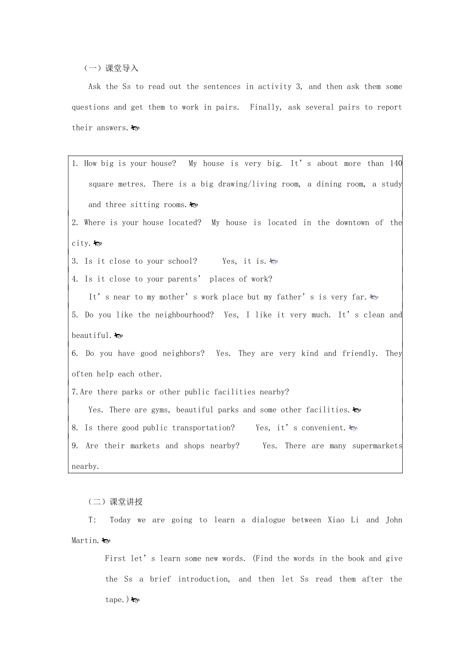 【金识源】2014年秋高中英语 Module 4 A social survey-My Neighbourhood（第一课时）教案 外研版必修1_第2页