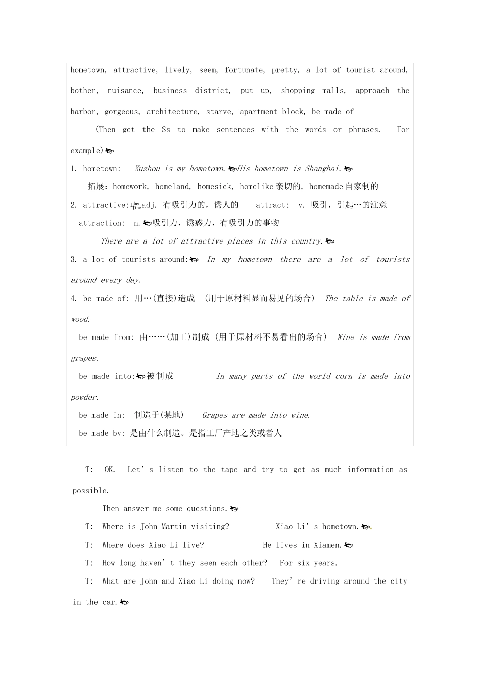 【金识源】2014年秋高中英语 Module 4 A social survey-My Neighbourhood（第一课时）教案 外研版必修1_第3页