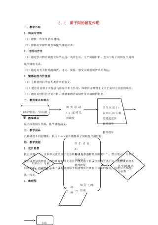 上海市上海理工大学附属中学高中物理 原子间的相互作用教案