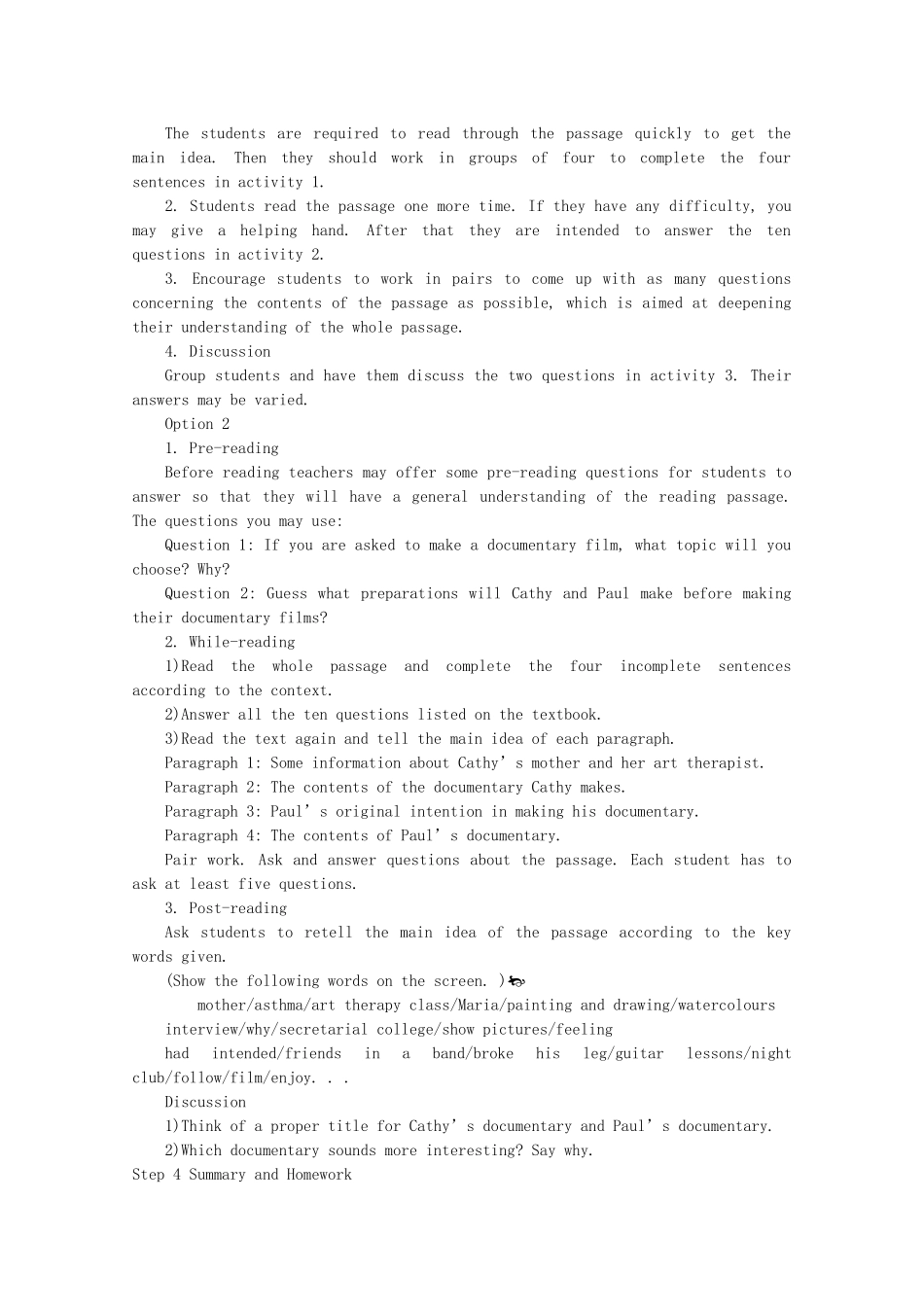 【金识源】2014年秋高中英语 Module 7 Revision（第二课时）教案 外研版必修1_第2页