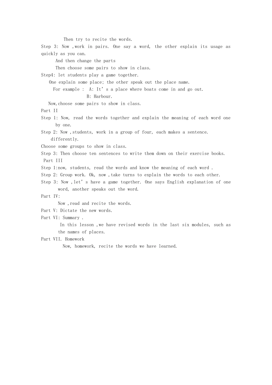【金识源】2014年秋高中英语 Module 7 Revision（第一课时）教案 外研版必修1_第2页
