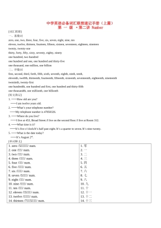 中学英语必备词汇分级联想速记手册（上篇）2