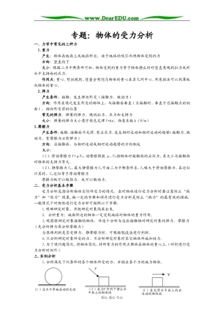 人教版必修1高中物理物体的受力分析