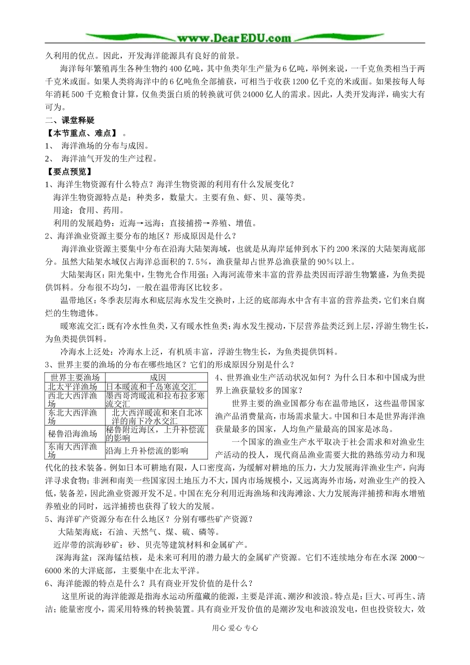 人教版高中地理必修上册海洋资源（一）_第2页