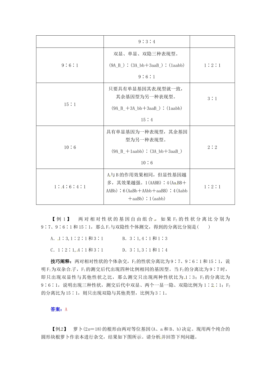 【金版学案】2015届高三生物第一轮复习 第五单元单元整合（6个易错点总结+典例详解剖析方法技巧）_第3页