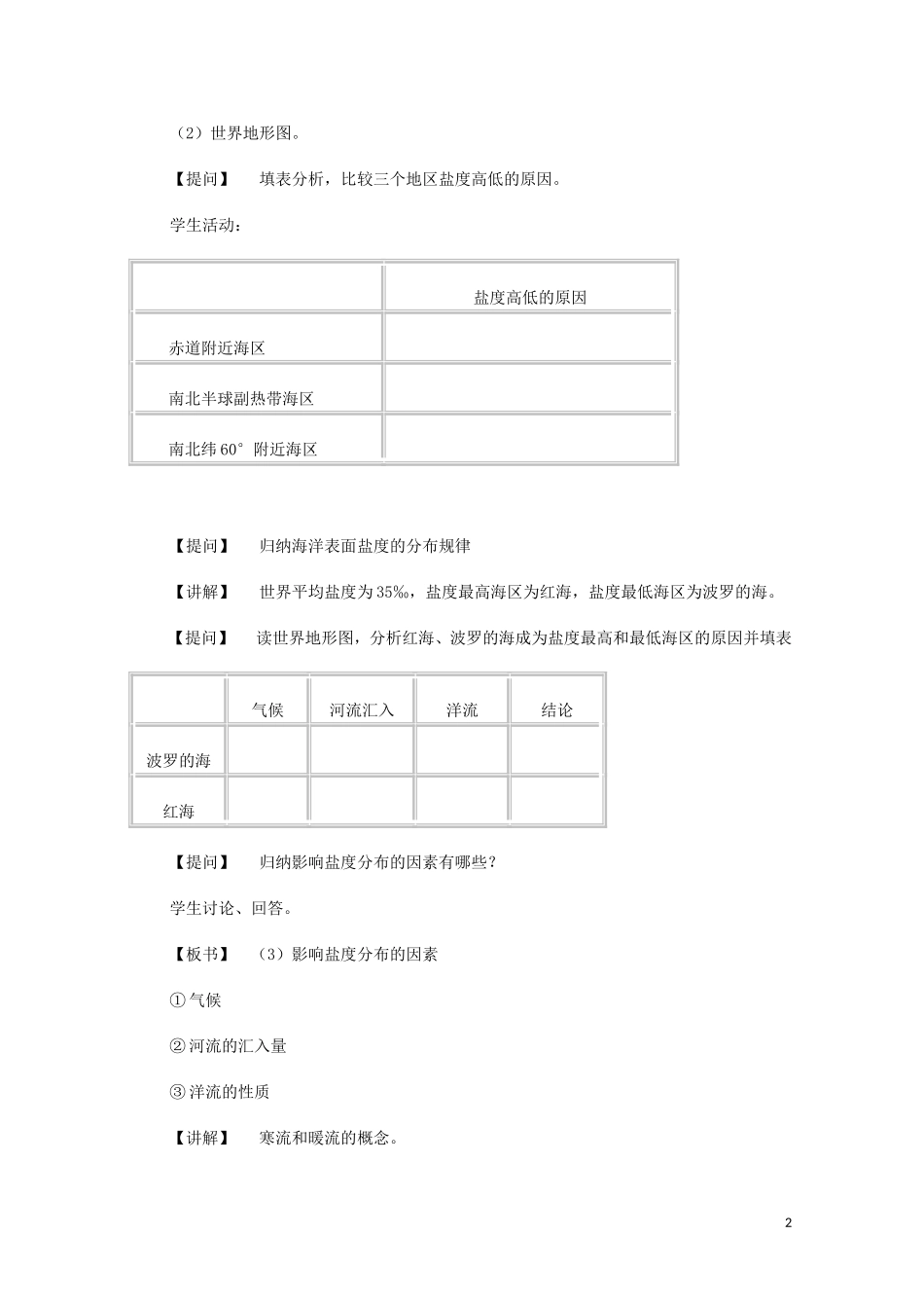 云南省师范大学五华区实验中学高考地理一轮复习 第二章 第一节 水圈（第3课时）教案 新人教版_第2页
