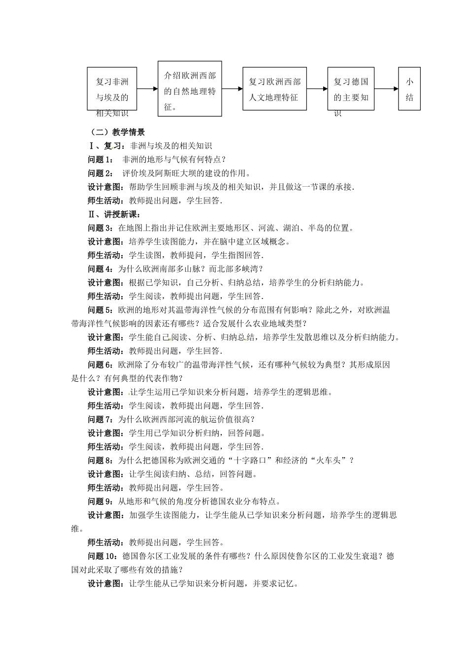 云南省芒市高中地理 《2.2.7  欧洲西部与德国 学案（无答案） 新人教版选修2_第2页