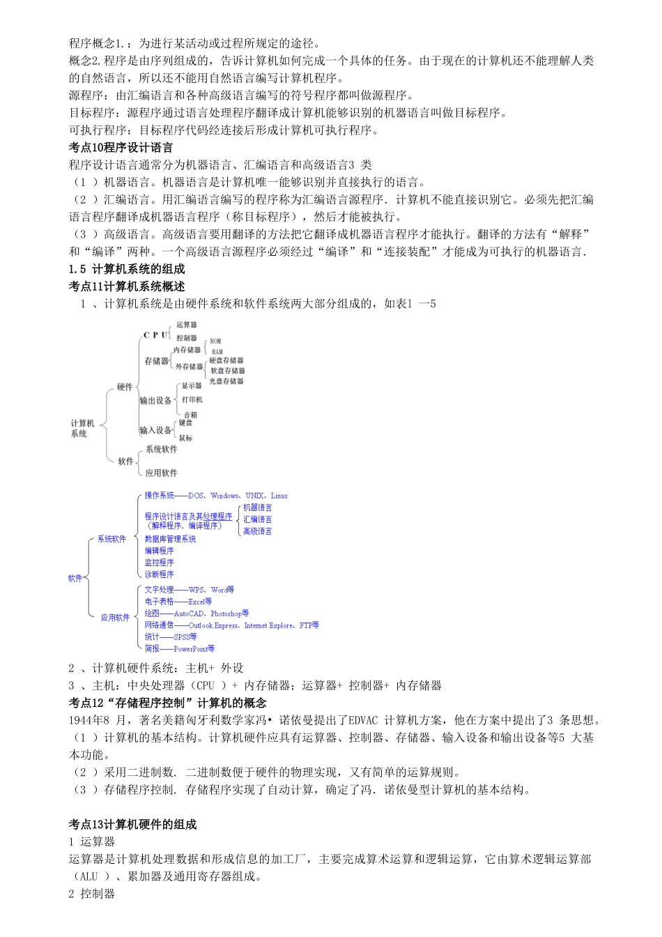 云南省西盟佤族自治县第一中学高中信息技术 复习资料 计算机基础知识考点复习资料_第3页