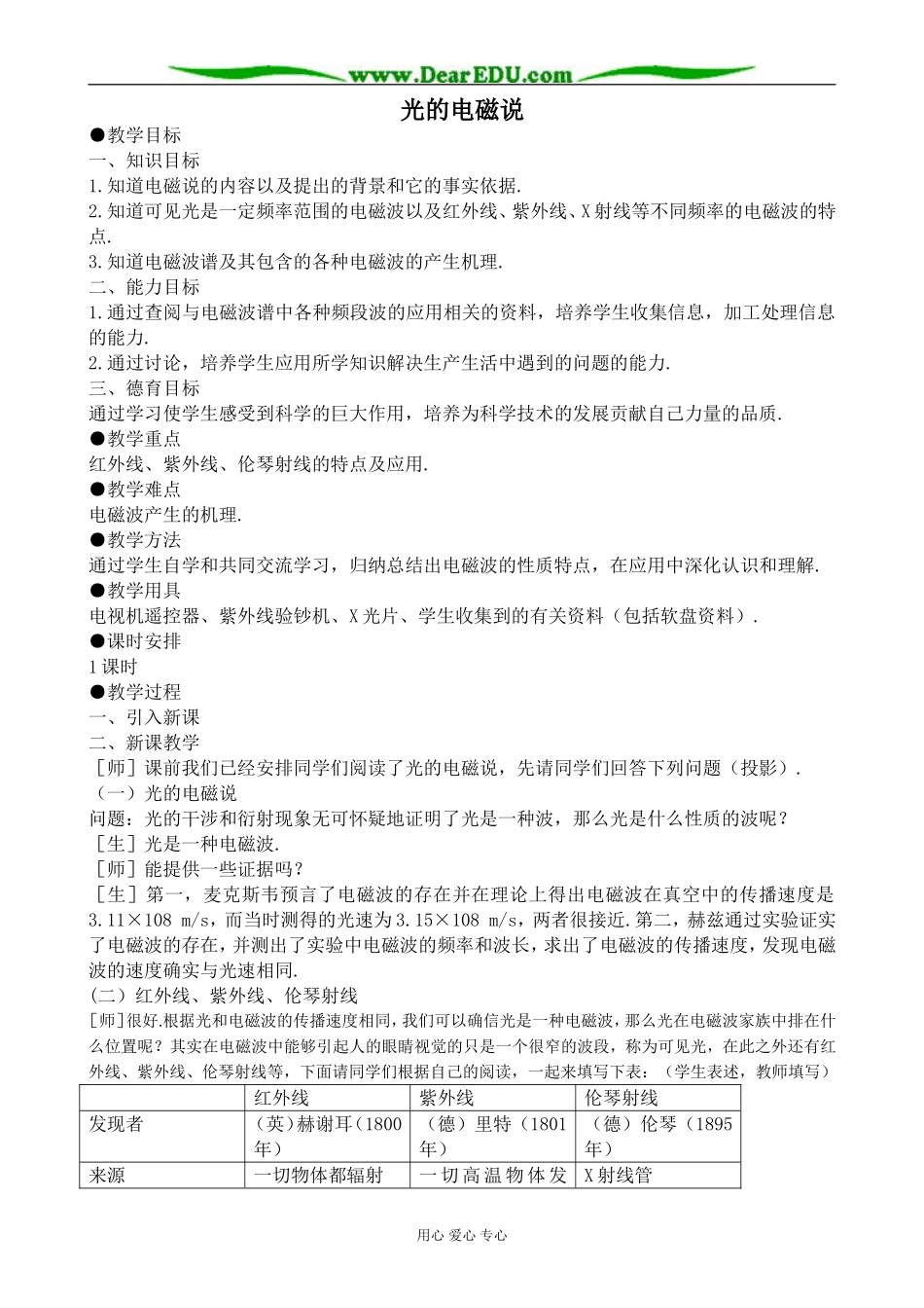 人教版高中物理第三册光的电磁说4_第1页