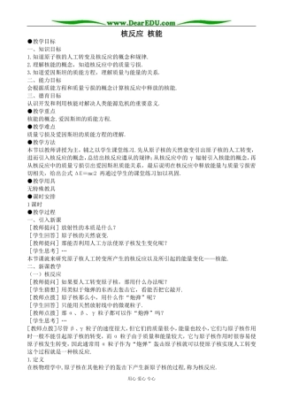 人教版高中物理第三册核反应 核能2