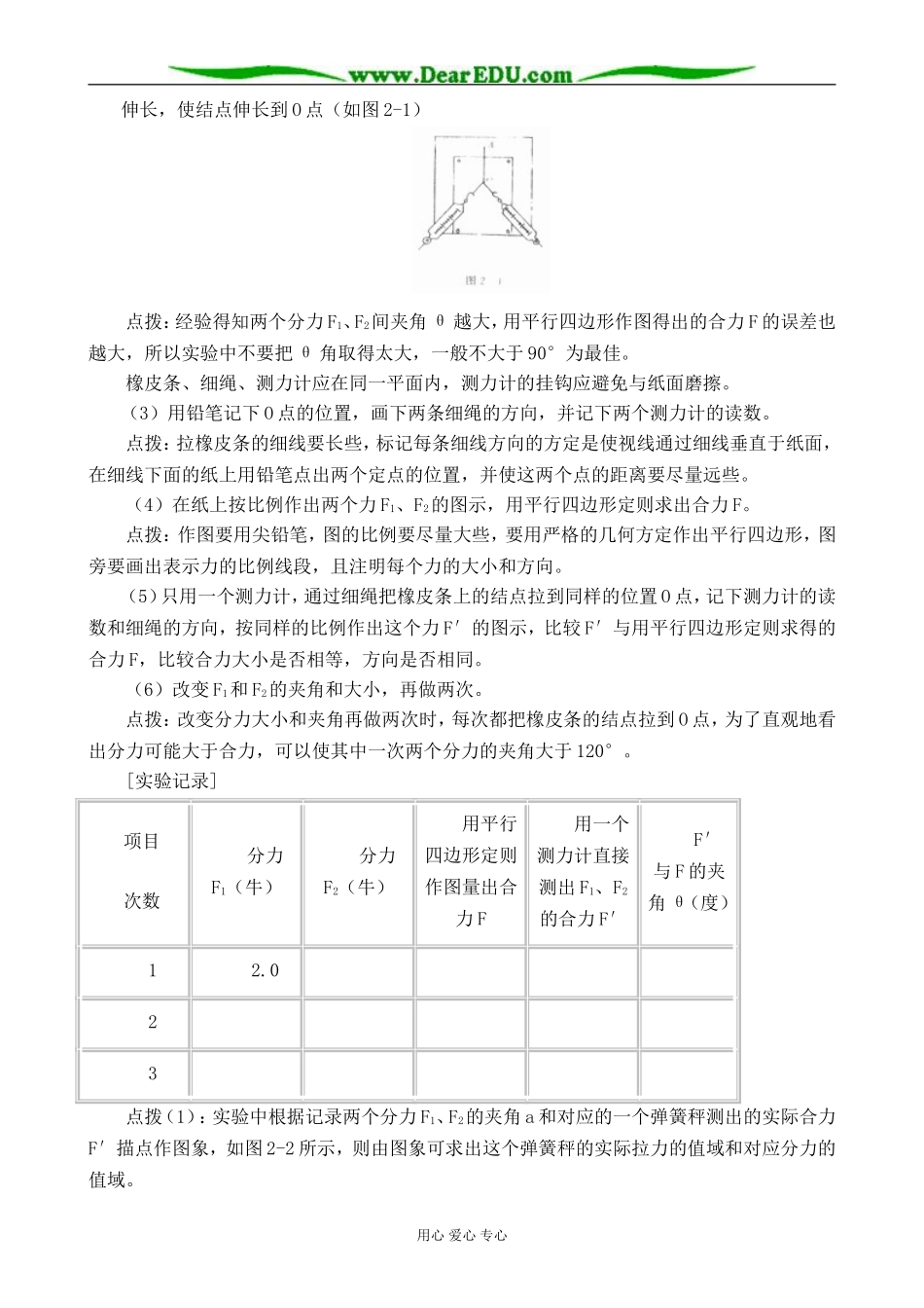 人教版高中物理第一册验证力的平行四边形定则_第2页