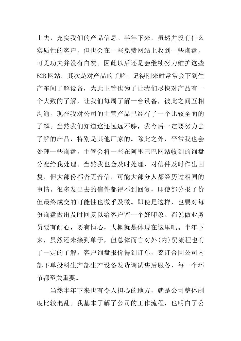 业务员个人2025工作总结_第2页