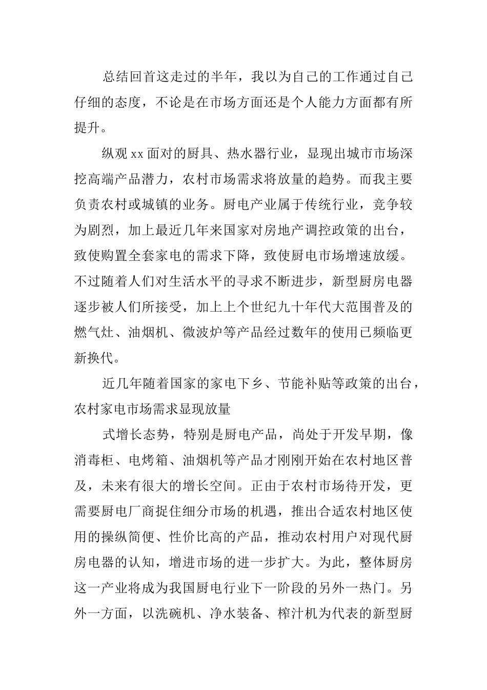 业务员一年的工作总结_第3页