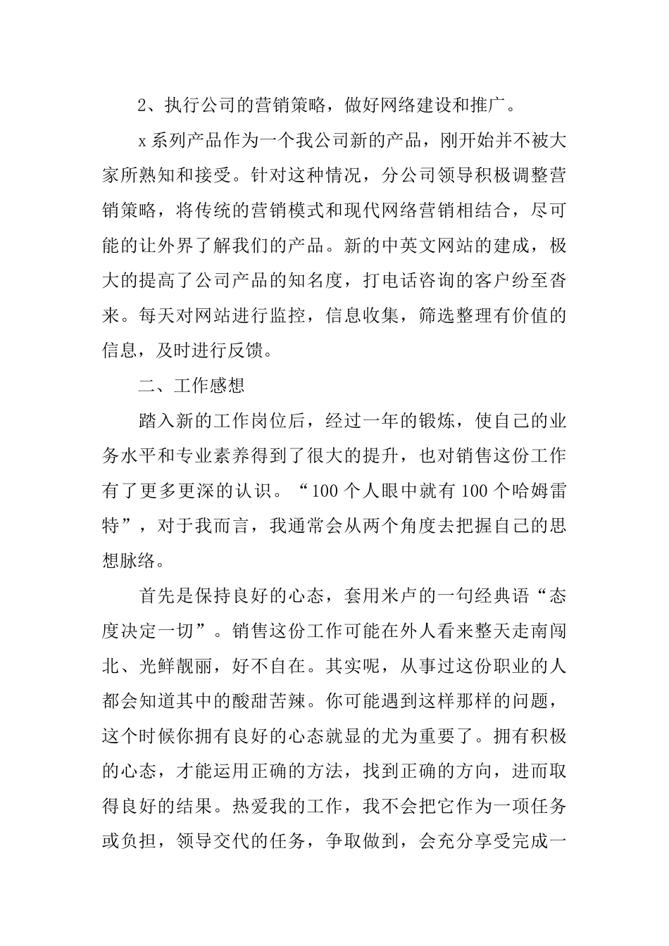 业务员年终工作总结_第2页