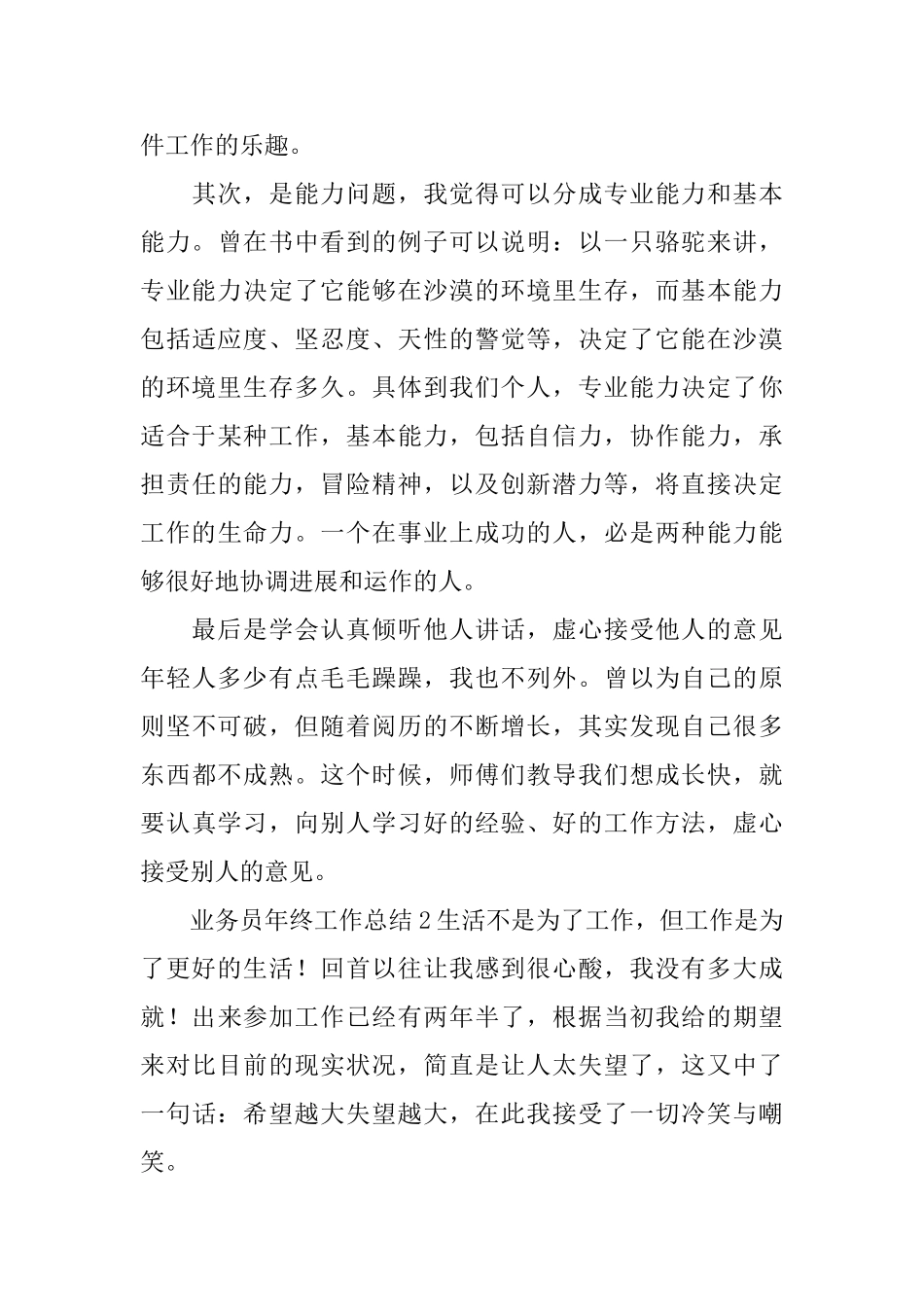 业务员年终工作总结_第3页