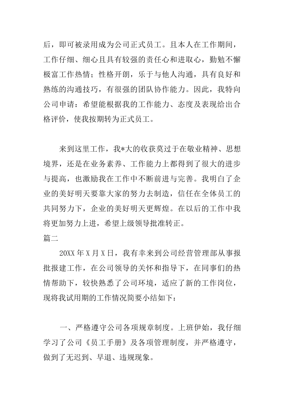 业务员试用期转正工作总结三篇_第3页